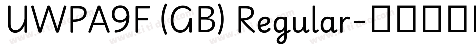 UWPA9F (GB) Regular字体转换